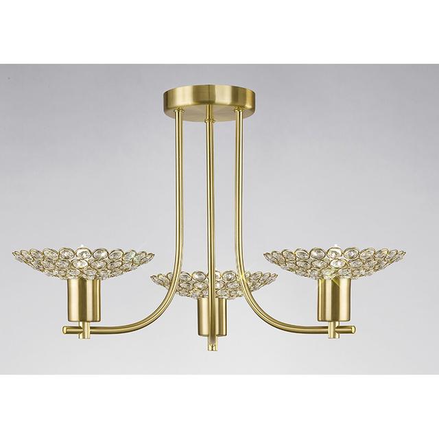 Eichler 3-Light Unique Chandelier Rosdorf Park Fixture Finish: Satin Brass on Productcaster.