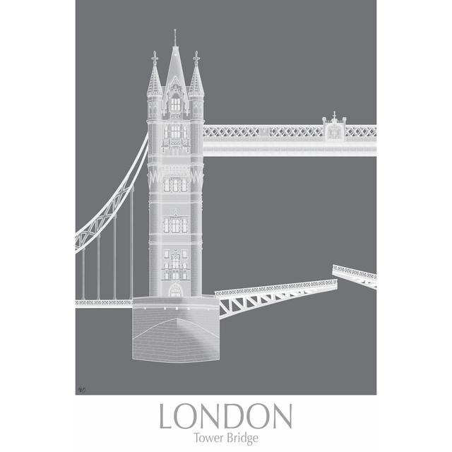 London Tower Bridge Monochrome Maturi Size: 46cm H x 30cm W on Productcaster.