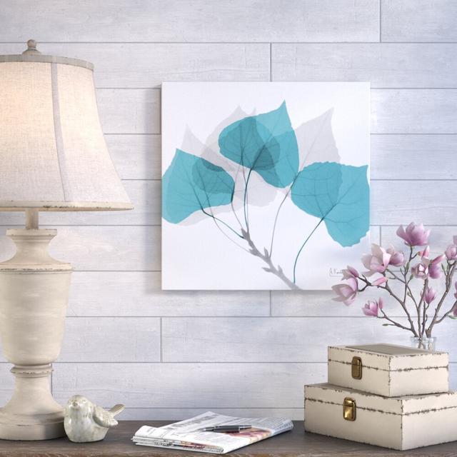 AspenE143 Teal - Wrapped Canvas Graphic Art Print East Urban Home Size: 30cm H x 30cm W on Productcaster.