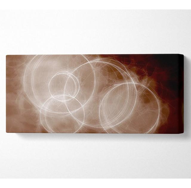 Chocolate Smoke Circles - Wrapped Canvas Art Prints Ivy Bronx Size: 40.6cm H x 101.6cm W on Productcaster.