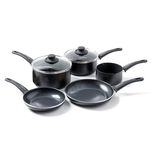 GreenChef Soft Grip Aluminium Non-Stick 5 Piece Cookware Set GreenChef on Productcaster.