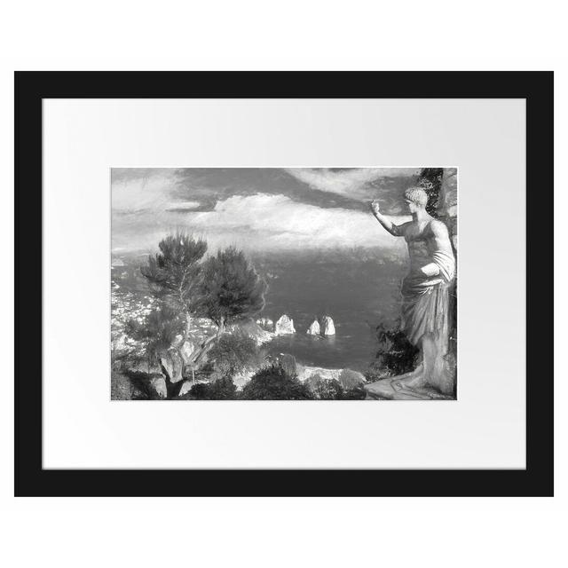 Gerahmtes Papierbild Insel Capri in Italien East Urban Home Größe: 30 cm H x 38 cm B on Productcaster.