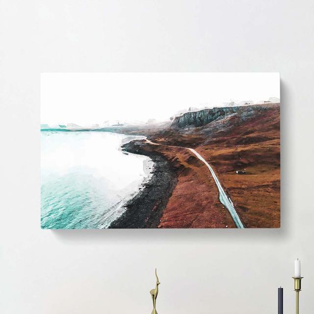 Coast Of Isle Of Skye In Scotland In Abstract - Wrapped Canvas Print East Urban Home Size: 60cm H x 91cm W x 3cm D on Productcaster.