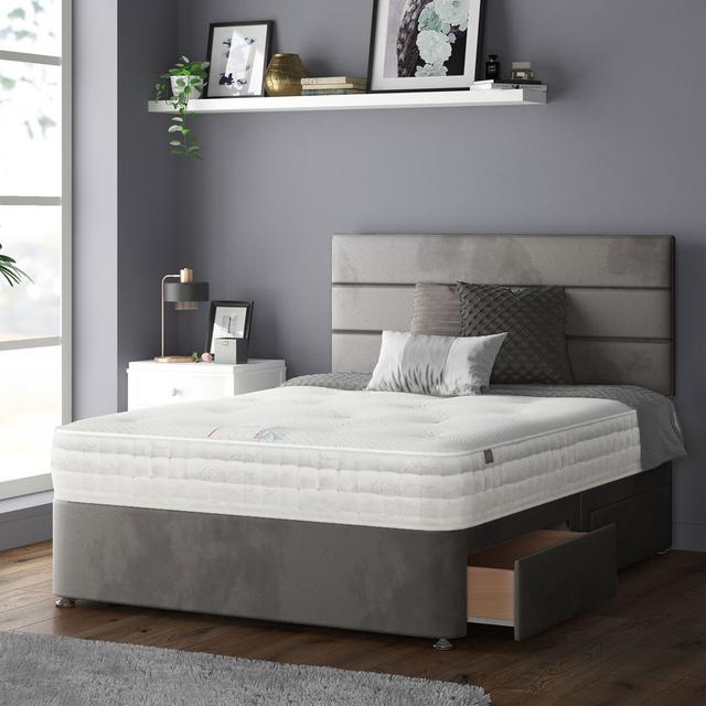 Brand Upholstered Headboard Fairmont Park Colour: Grey, Size: Small Double (4') on Productcaster.