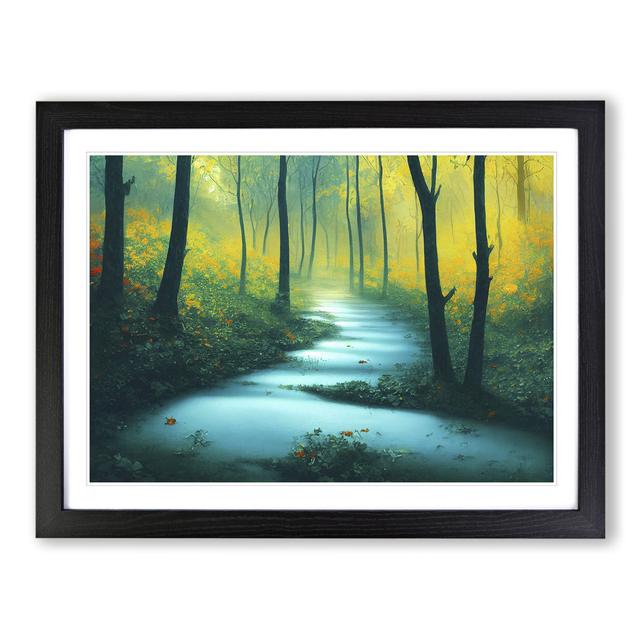 Summer Forest Mist - Single Picture Frame Painting Alpen Home Frame Colour: Black Framed, Size: 46cm H x 64cm W x 2cm D on Productcaster.