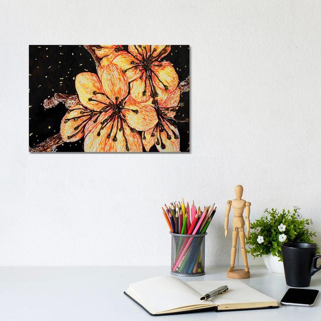 Golden Ukon Sakura by Vincent Keele - Gallery-Wrapped Canvas Giclée on Canvas Lark Manor Format: Wrapped Canvas, Size: 20.32cm H x 30.48cm W x 1.905cm on Productcaster.