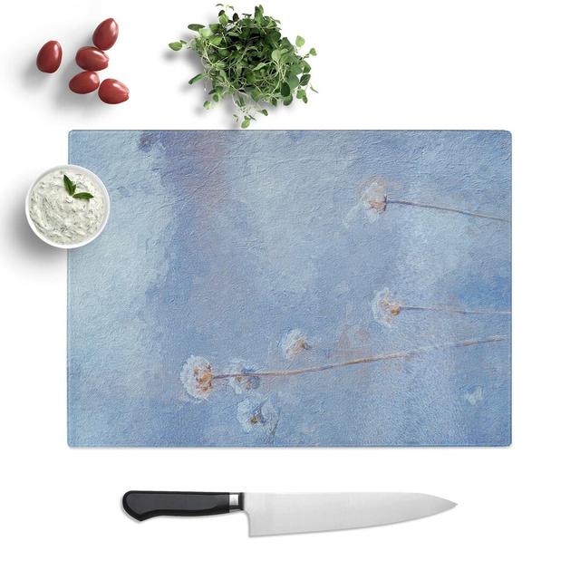 Tempered Glass View of the Wild Flowers Cutting Board East Urban Home Size: 28.5 cm W x 20 cm L on Productcaster.