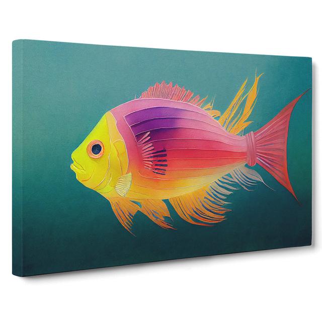 Fish In Watercolour Vol.4 House of Hampton Size: 50cm H x 76cm W x 3cm D on Productcaster.