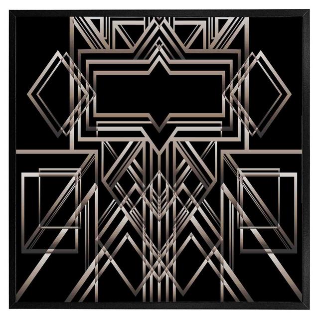 Arousa Geometric Art - Single Picture Frame Art Prints Metro Lane Frame Colour: Black Framed, Size: 51cm H x 51cm W x 4cm D on Productcaster.