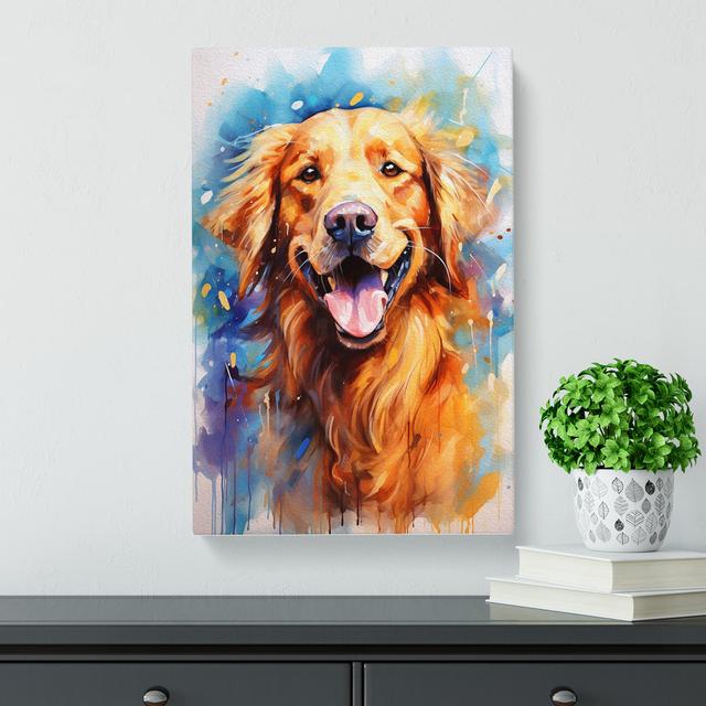 Golden Retriever Gestural - No Frame Art Prints Marlow Home Co. Size: 60cm H x 40cm W x 3cm D on Productcaster.