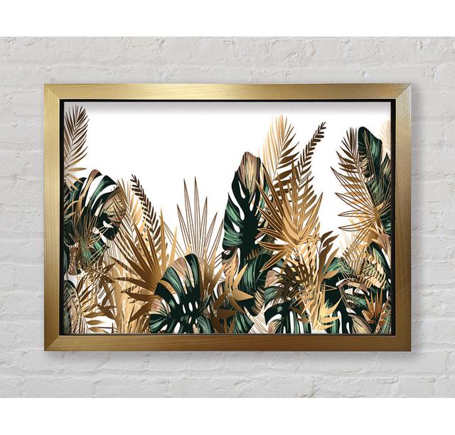 The Gold Leaf Cheese Plant - Single Picture Frame Art Prints Bright Star Size: 84.1cm H x 118.9cm W x 3.4cm D on Productcaster.