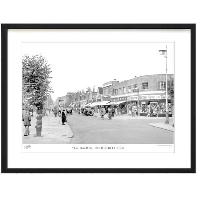 'New Malden, High Street C1955' by Francis Frith - Picture Frame Photograph Print on Paper The Francis Frith Collection Size: 60cm H x 80cm W x 2.3cm on Productcaster.