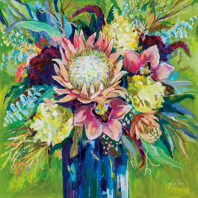 Marias Bouquet by Jeanette Vertentes - Wrapped Canvas Painting ClassicLiving Size: 30cm H x 30cm W x 3.8cm D on Productcaster.