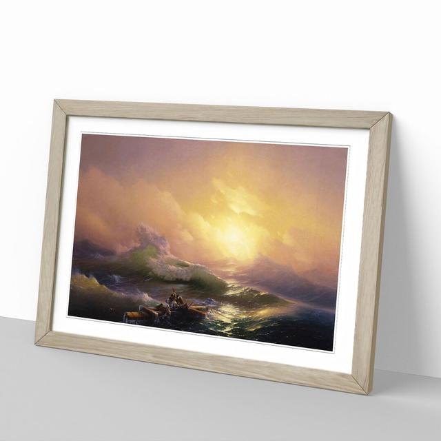 The Ninth Wave by Ivan Aivazovsky - Picture Frame Painting East Urban Home Size: 36cm H x 48cm W x 2cm D, Frame Option: Oak Framed on Productcaster.