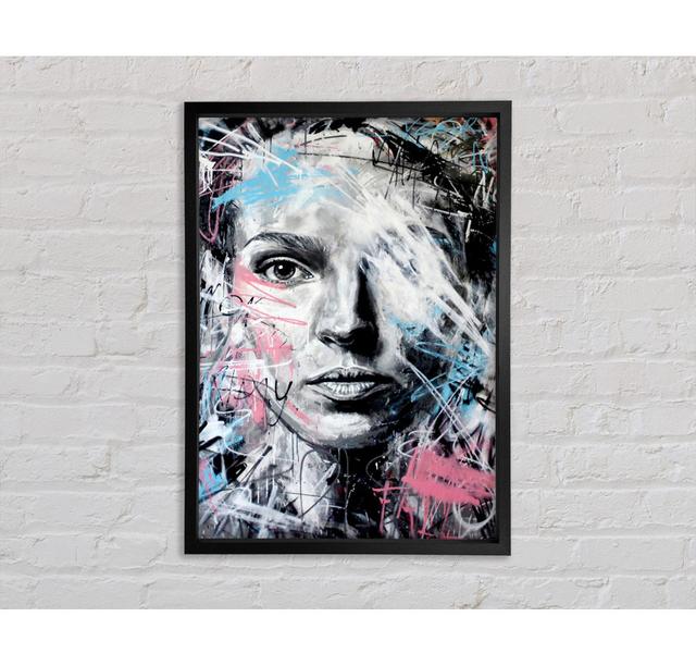 Pink And Blue Face Framed Print Bright Star Size: 84.1cm H x 118.9cm W x 3.3cm D on Productcaster.