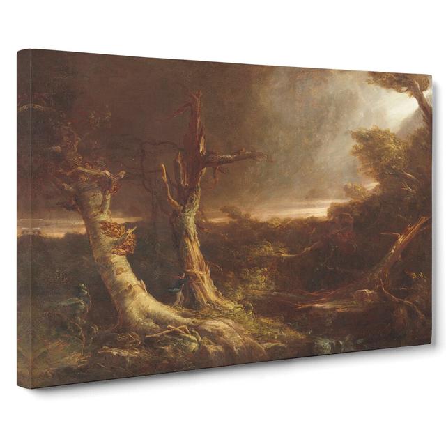 Tornado In A Forest by Thomas Cole - Wrapped Canvas Painting East Urban Home Size: 50cm H x 76cm W x 3cm D on Productcaster.