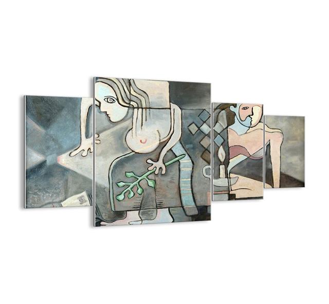 Mosaic of Spirit and Matter - 4 Piece Unframed Graphic Art Print Set on Glass Ebern Designs Size: 70cm H x 120cm W x 1.8cm D on Productcaster.