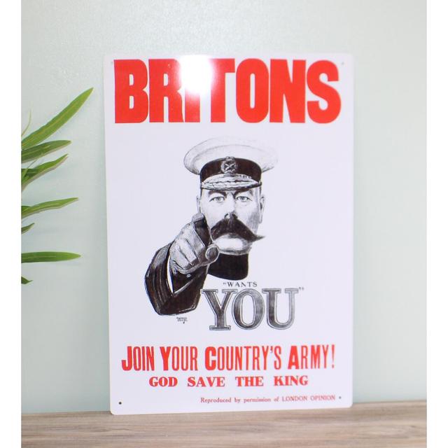 Vintage Metal Sign – Retro Propaganda – Join Your Country’S Army Happy Larry on Productcaster.