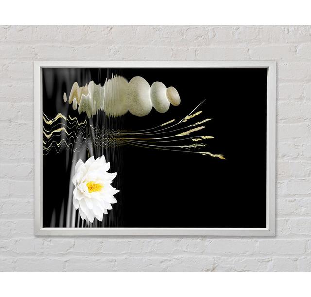 Waterlily Reflection Ripples - Single Picture Frame Art Prints on Canvas Bright Star Size: 100cm H x 141.4cm W x 3.3cm D on Productcaster.