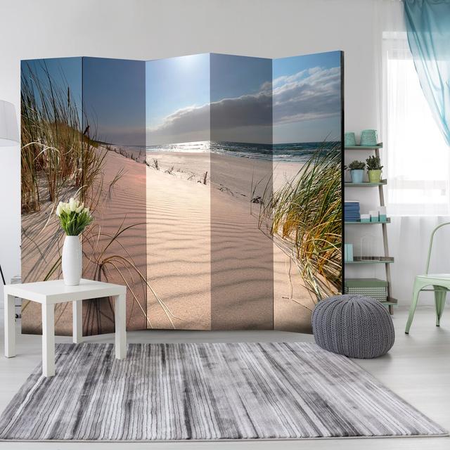 Lake Lucerne Beach in Mrzezyno 5 Panel Room Divider Highland Dunes on Productcaster.