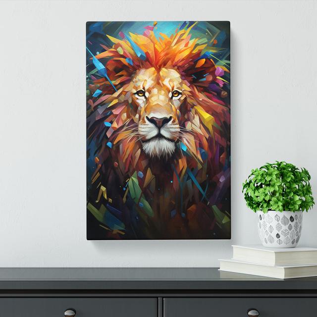 Lion Hard Edge Painting No.2 - Wrapped Canvas Art Prints Latitude Vive Size: 50cm H x 35cm W x 3cm D on Productcaster.