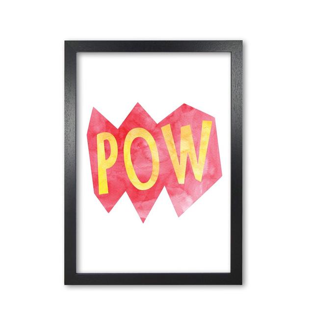 'Pow' Painting East Urban Home Format: Black Grain Frame, Size: 30 cm H x 21 cm W x 5 cm D on Productcaster.