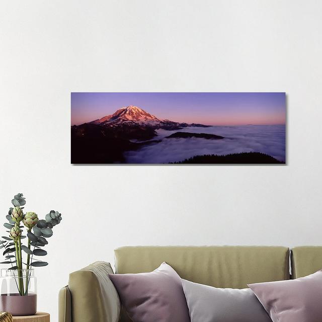 Sea Of Clouds With Mountains In The Background, Mt Rainier, Pierce County, Washington State, USA Union Rustic Size: 40.64cm H x 121.92cm W x 3.81cm D on Productcaster.