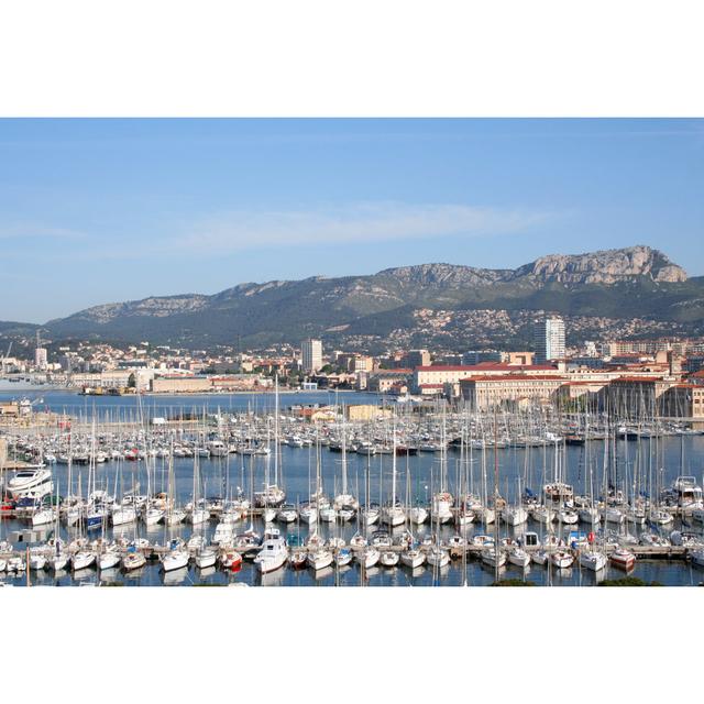 Toulon Marina by Gala98 - Wrapped Canvas Print Ebern Designs Size: 30cm H x 46cm W x 3.8cm D on Productcaster.