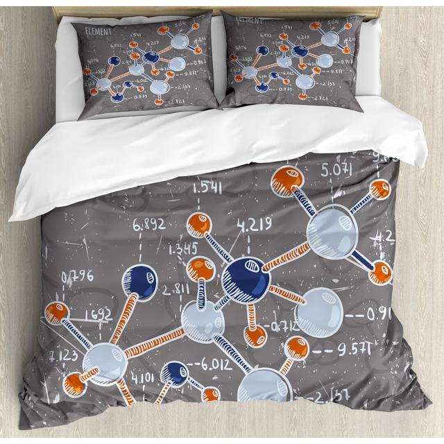 Brenee Geometric Shapes [EU ONLY] Duvet Cover Set with Pillowcases 17 Stories Size: Double - 2 Standard Pillowcases on Productcaster.