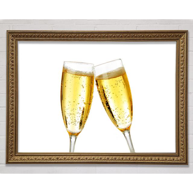 Champagne Glass Cheer - Single Picture Frame Art Prints Bright Star Size: 21cm H x 29.7cm W on Productcaster.