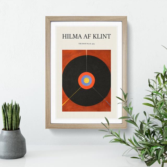 The Swan No.2 by Hilma Af Klint - Picture Frame Painting East Urban Home Frame Option: Oak Framed, Size: 48cm H x 36cm W x 2cm D on Productcaster.