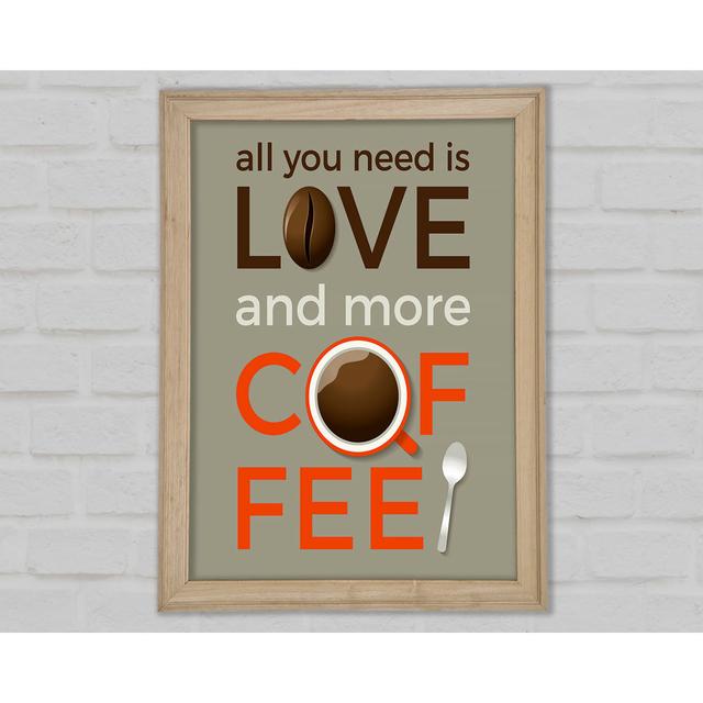 Love And More Coffee Happy Larry Größe: 42 cm H x 29,7 cm B x 1,5 cm T on Productcaster.