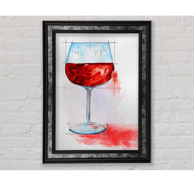 Red Wine Measure - Single Picture Frame Art Prints Bright Star Size: 42cm H x 21cm W on Productcaster.