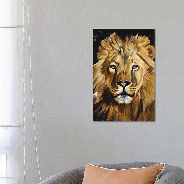 Lion by Chelsea Goodrich - Wrapped Canvas Painting Latitude Vive Size: 66.04cm H x 45.72cm W x 3.81cm D on Productcaster.