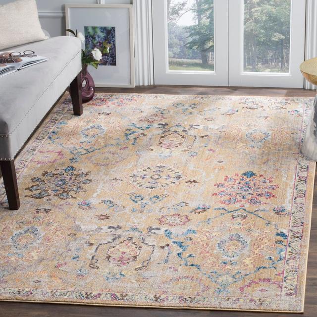 Soluri Looped/Hooked Camel/Blue Rug World Menagerie Rug Size: Rectangle 200 x 300cm on Productcaster.