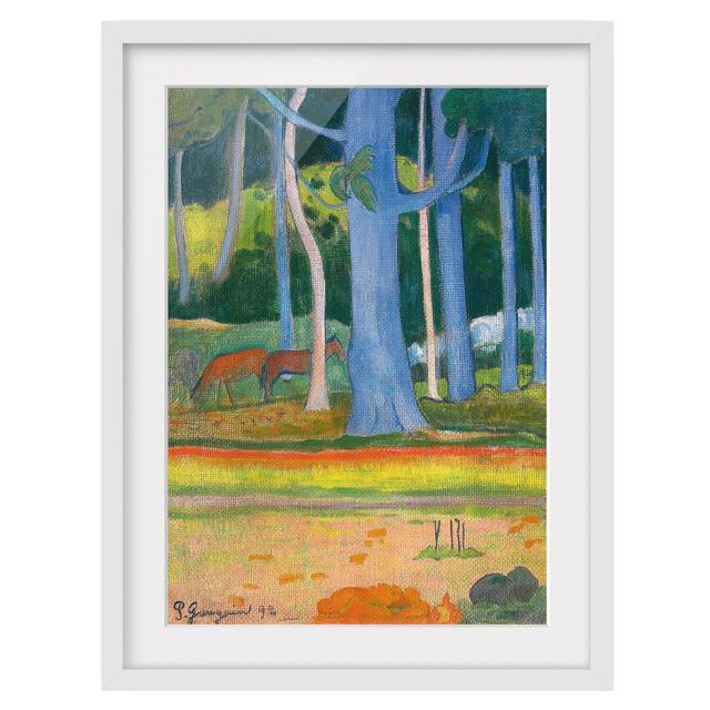 Woodland by Paul Gauguin - Picture Frame Art Print on Paper East Urban Home Frame Options: Matt white, Size: 55 cm H x 40 cm W on Productcaster.