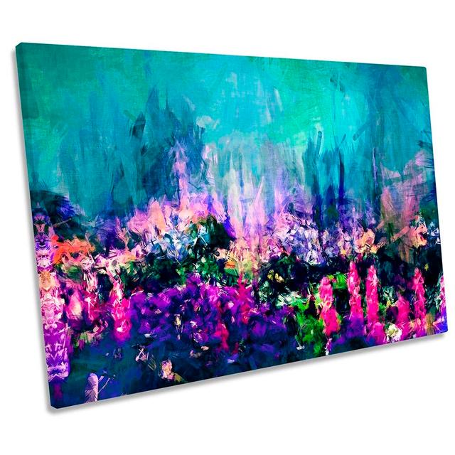 Abstract Floral Garden CANVAS WALL ARTWORK Print Art Rosalind Wheeler Size: 50.8cm H x 76.2cm W x 2cm D on Productcaster.