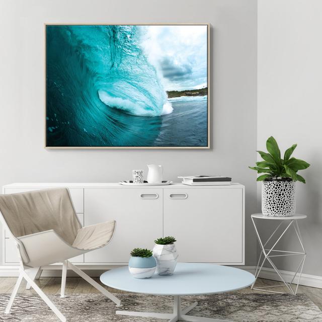 'Turquoise Wave' Photograph on Canvas East Urban Home Format: Wrapped Canvas, Size: 41cm H x 51cm W on Productcaster.