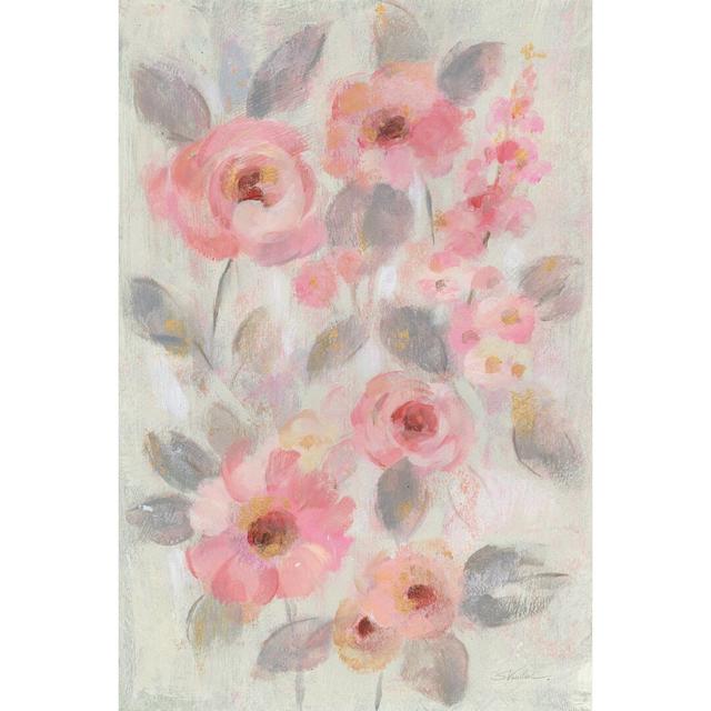 Expressive Pink Flowers I by Silvia Vassileva - Wrapped Canvas Painting Rosalind Wheeler Size: 122cm H x 81cm W on Productcaster.