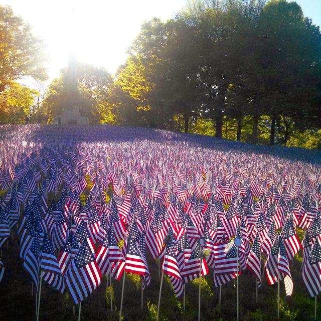 Shepardsville Flag Of The United States - Wrapped Canvas Photograph ClassicLiving Size: 91cm H x 91cm W x 3.8cm D on Productcaster.