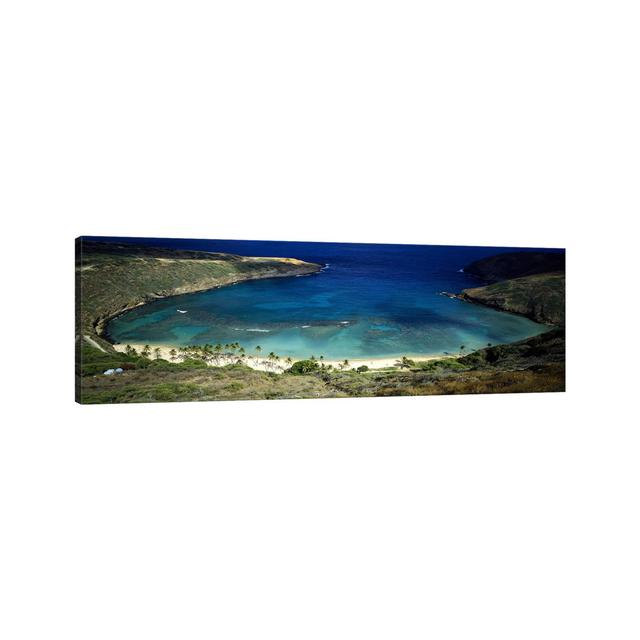 High Angle View Of A Coast, Hanauma Bay, Oahu, Honolulu County, Hawaii, USA Highland Dunes Size: 50.8cm H x 152.4cm W x 3.81cm D on Productcaster.