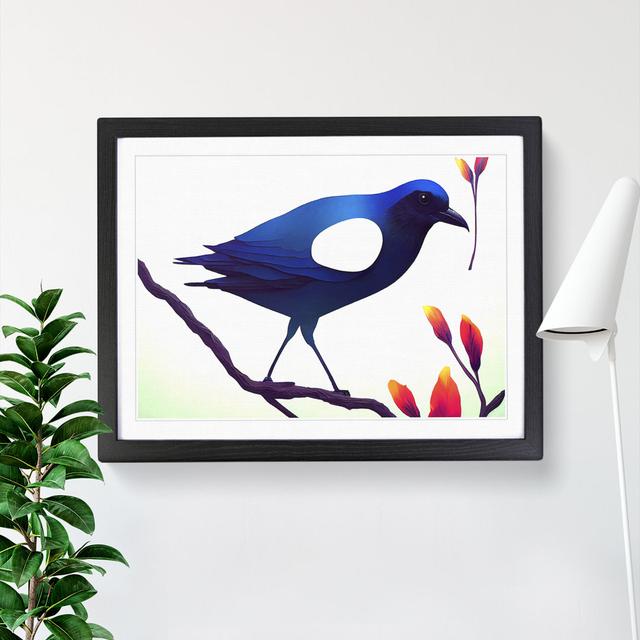 Modern Bird - Picture Frame Graphic Art Marlow Home Co. Frame Colour: Black, Size: 25cm H x 34cm W x 2cm D on Productcaster.