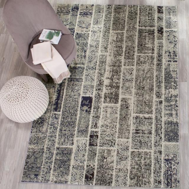 Mckinney Geometric Machine Woven Grey Area Rug Bloomsbury Market Rug Size: Rectangle 121 x 170cm on Productcaster.