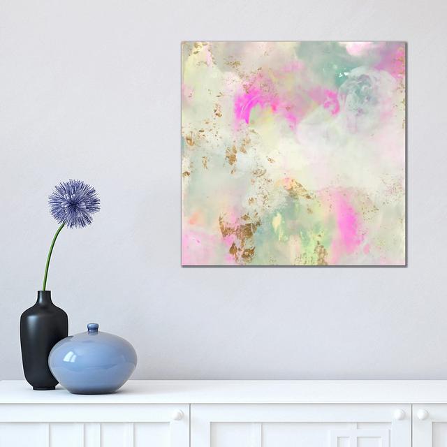 Pastel Swoop I by Jennifer Goldberger - Wrapped Canvas Painting Metro Lane Size: 45.72cm H x 45.72cm W x 3.81cm D on Productcaster.