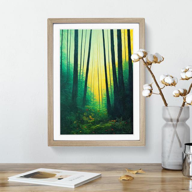 Sensational Forest - Single Picture Frame Print Alpen Home Size: 34cm H x 25cm W x 2cm D, Frame Colour: Oak on Productcaster.