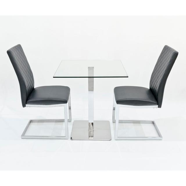 Derose 2 - Person Dining Set Metro Lane Colour (Chair): Black on Productcaster.