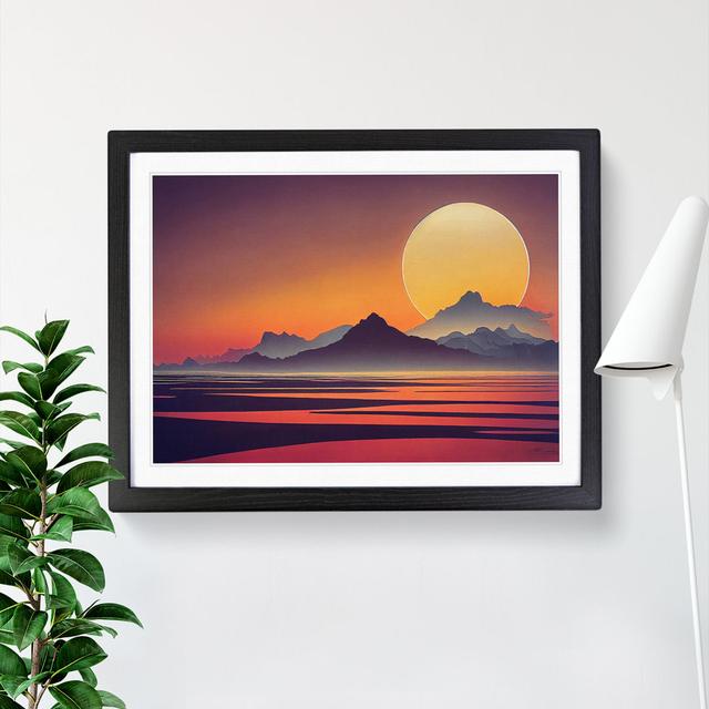 Daring Mountain Sunset - Single Picture Frame Print 17 Stories Frame Colour: Black, Size: 34cm H x 46cm W x 2cm D on Productcaster.