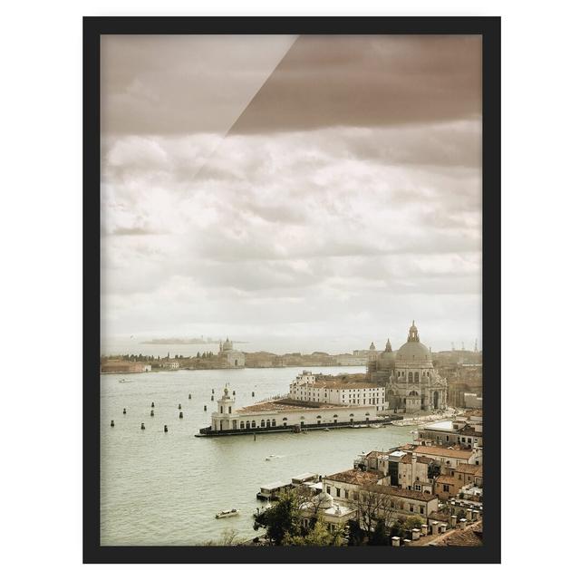 Picture With Frame - Venice Lagoon - Portrait 4:3 Highland Dunes Frame Option: Black Framed, Size: 70cm H x 50cm W x 2cm D on Productcaster.