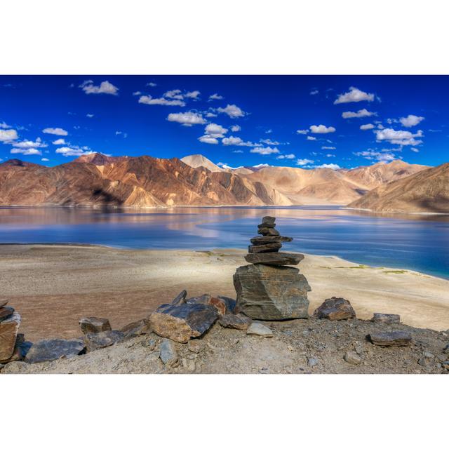 Pangong Tso Lake,leh-ladakh, India - Wrapped Canvas Photograph Union Rustic Size: 61cm H x 91cm W x 3.8cm D on Productcaster.