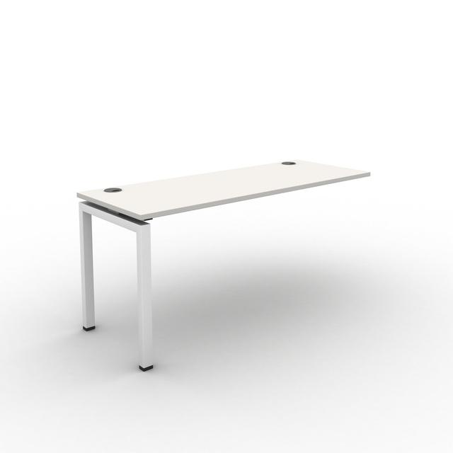 Grazian Desk Ebern Designs Frame Colour: White, Size: 73cm H x 140cm W x 60cm D, Top Colour: White on Productcaster.